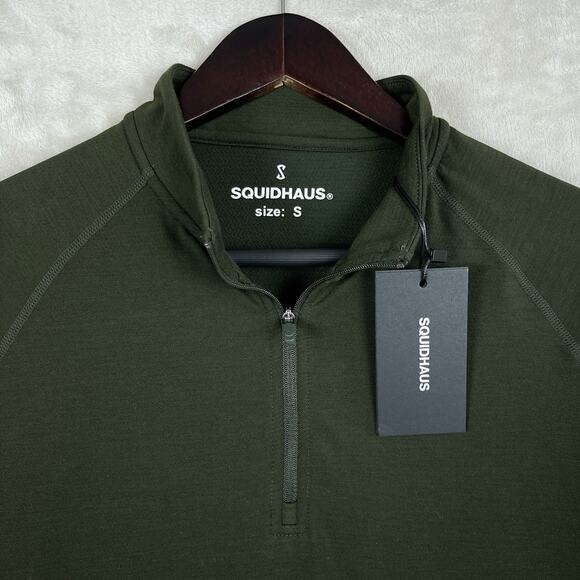 Squidhaus Shirt Mens Small Green Long Sleeve Performance Athletic Gym NWT - Picture 8 of 11